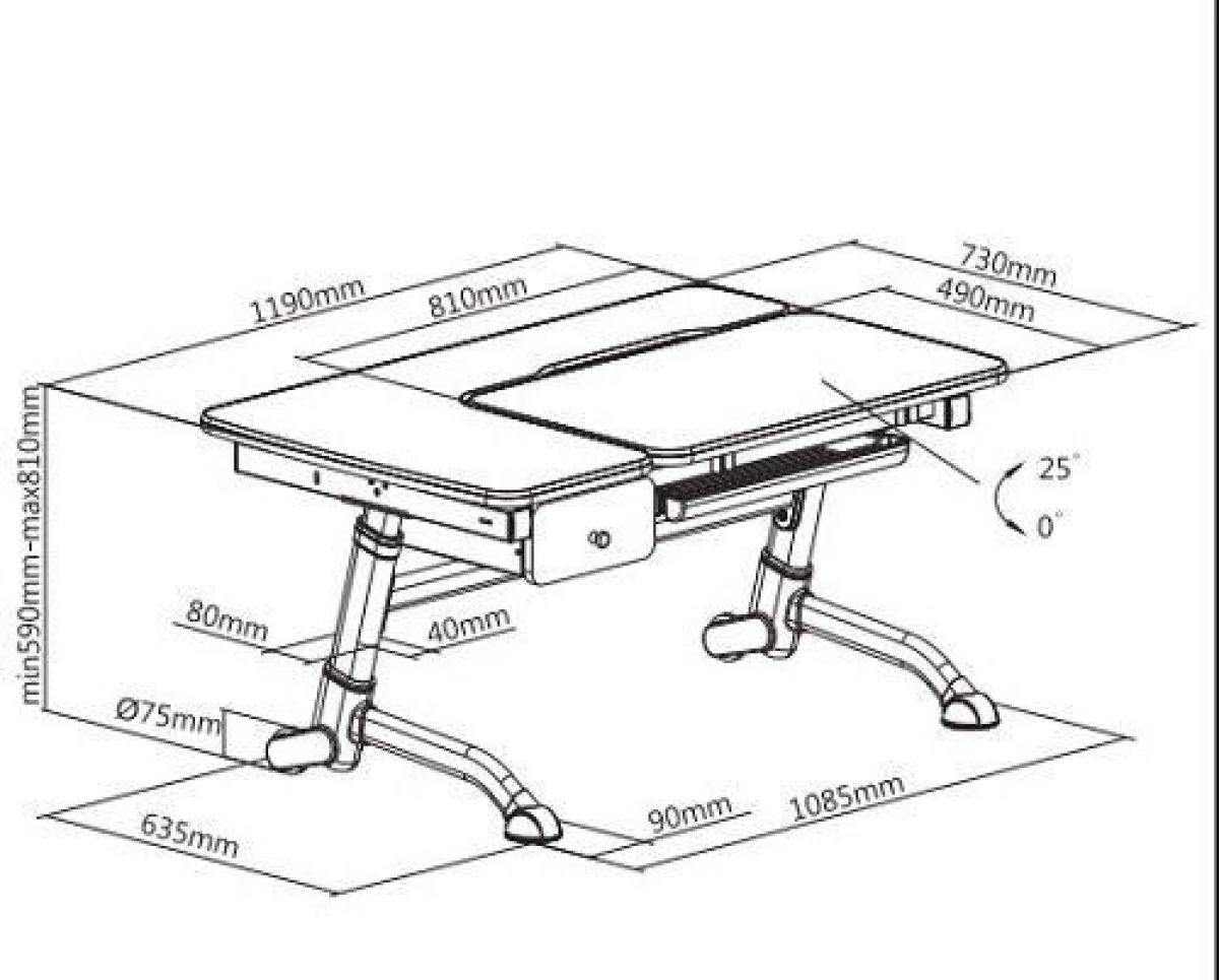 Парта-трансофрмер Amare Pink с выдвижным ящиком | фото 7