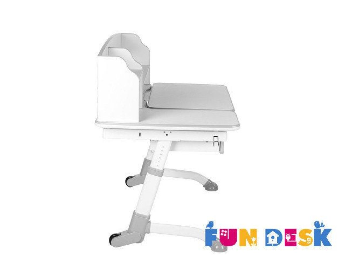 Парта-трансформер Amare II Grey с надстройкой и выдвижным ящиком | фото 3