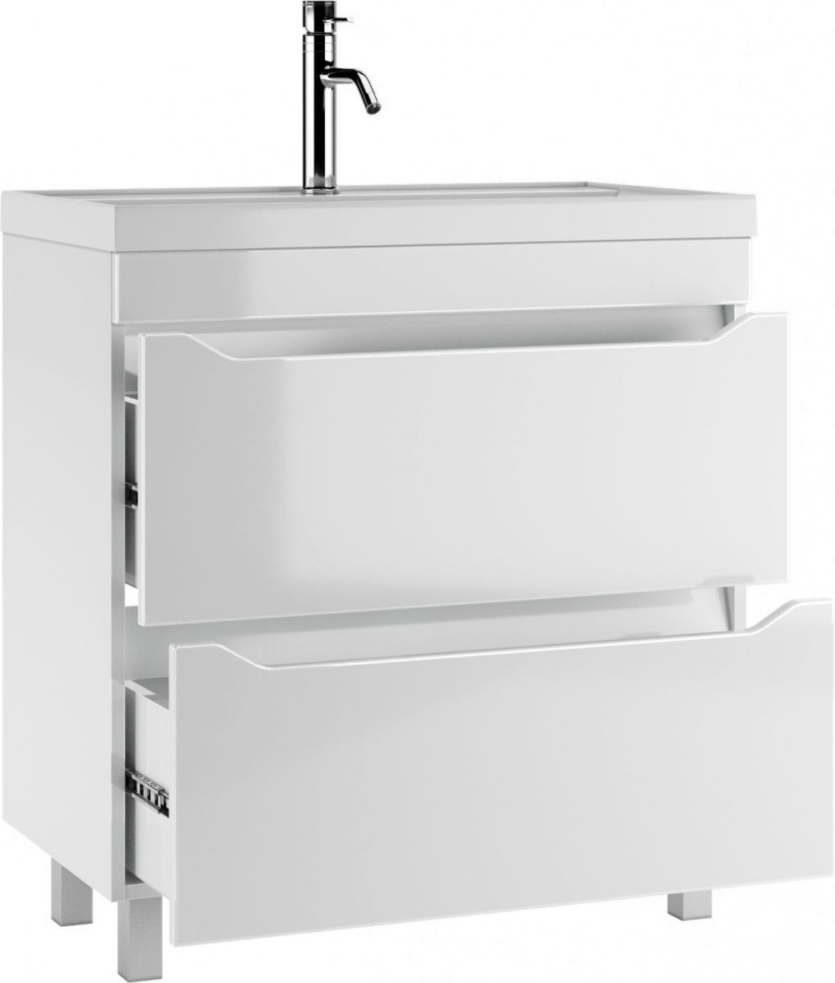 Тумба под умывальник "UNIT 80" Ева с двумя ящиками В2 Айсберг (DA5908T) | фото 3