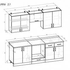Гарнитур кухонный Гамма-3.1 | фото 2