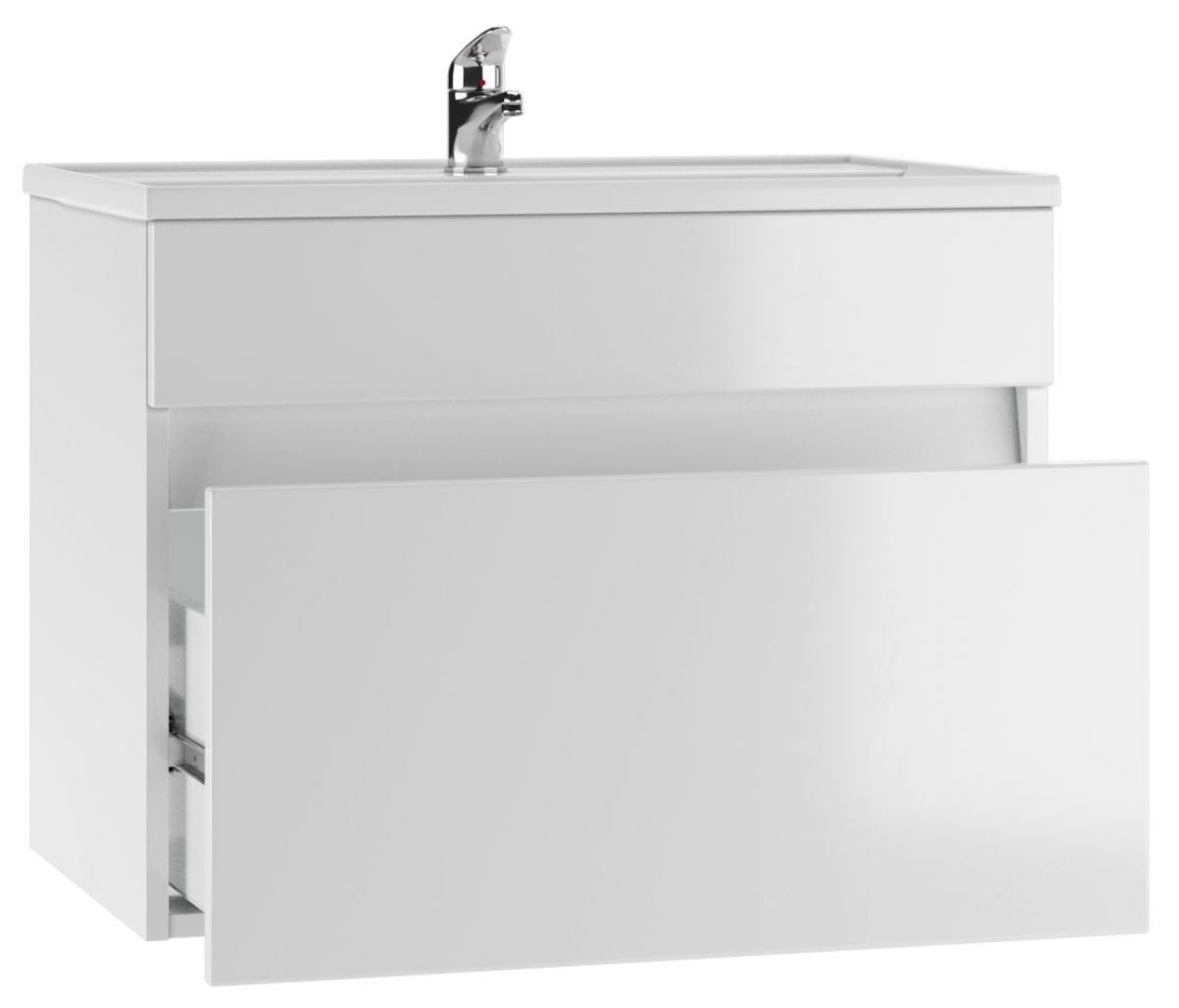 Тумба подвесная под умывальник "Фостер 70/Maria 70" Классик с одним ящиком В1 Айсберг (DA3010T) | фото 3