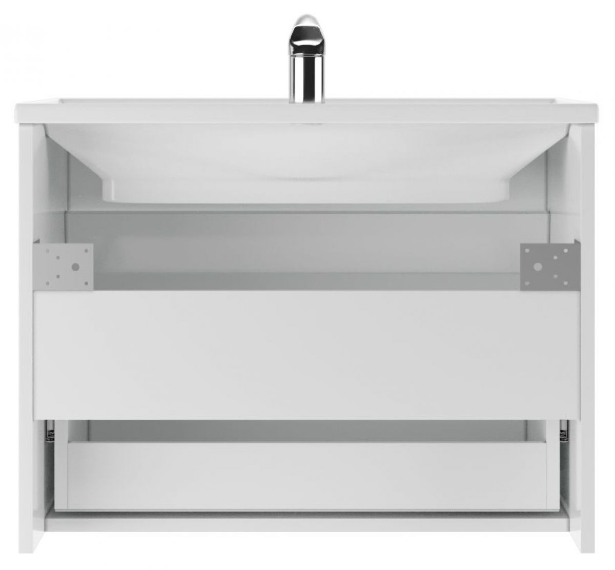 Тумба подвесная под умывальник "Фостер 70/Maria 70" Классик с одним ящиком В1 Айсберг (DA3010T) | фото 4