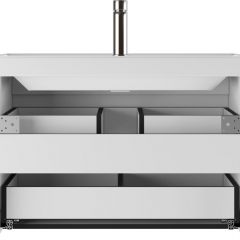 Тумба подвесная под умывальник "UNIT 80" Graffo графит матовый В2 Домино (DGr2106T) | фото 4