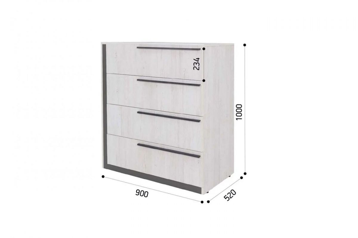 ВИНТЕР Спальный гарнитур (модульный) | фото 14