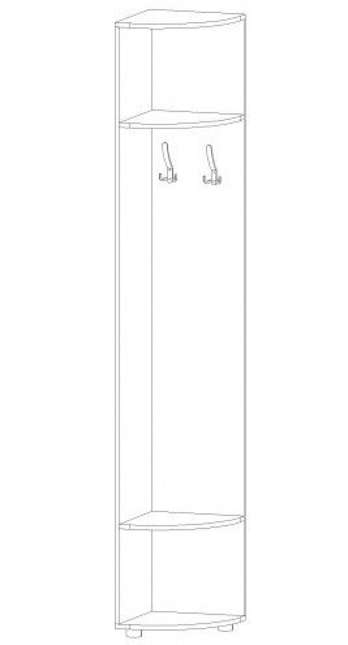 ИНФИНИТИ Прихожая Вешалка угловая (Ясень шимо комб.) | фото 2