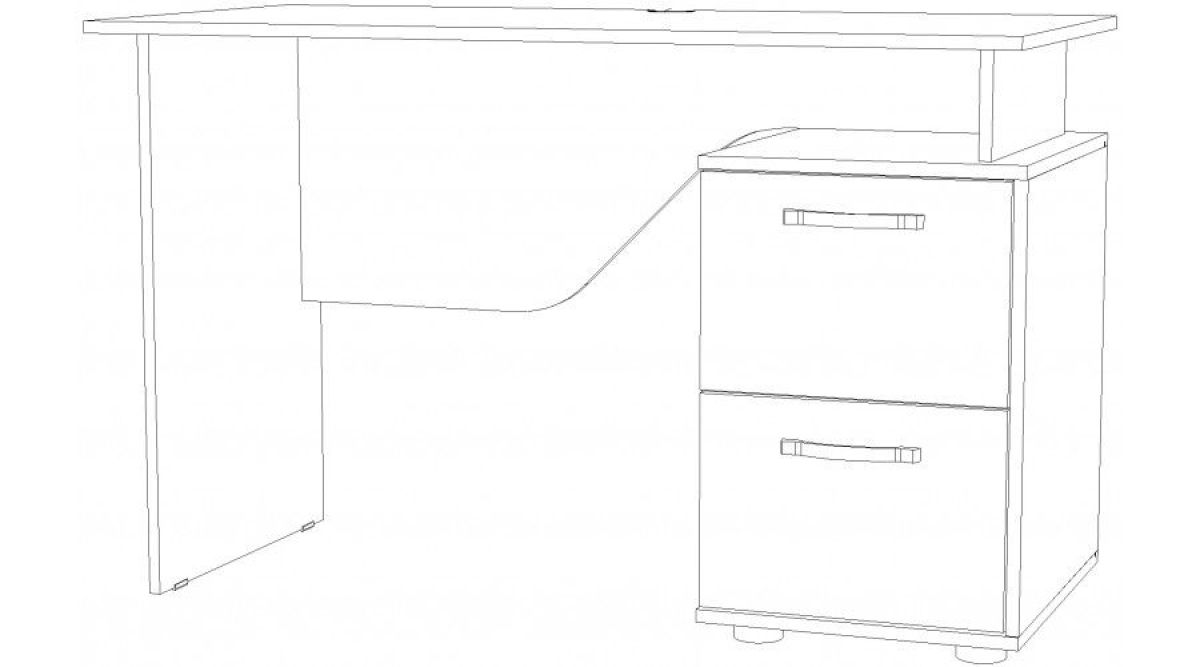 РАЛЬФ Стол с ящиками | фото 2
