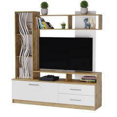 ДАРЬЯ Гостиная (Дуб вотан/Белый глянец) модульная | фото 2