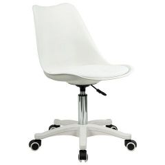 Кресло стул BRABIX "Eames MG-310 PL", пластик белый, экокожа белая, 532926 | фото 2