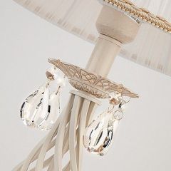 Настольная лампа декоративная Eurosvet Amelia 10054/1 белый с золотом/прозрачный хрусталь Strotskis | фото 3