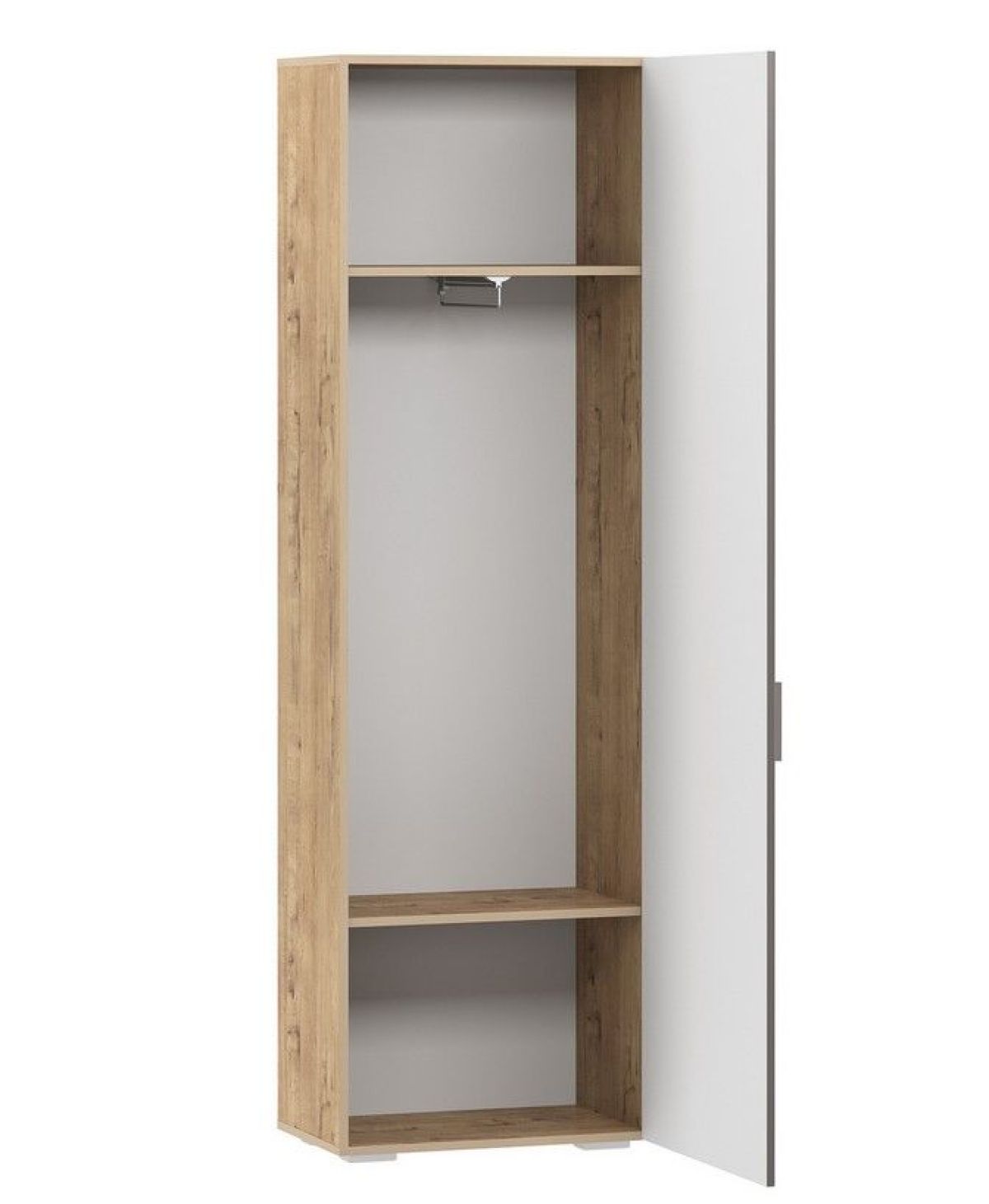 Прихожая Livorno Шкаф для одежды с зеркалом НМ 013.16 Х (Софт Графит/ Дуб Бунратти) | фото 2