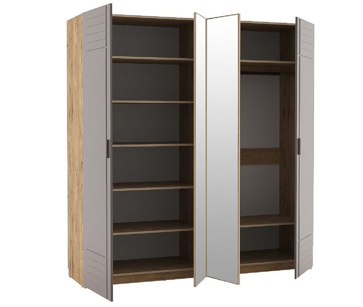 Спальня Livorno Шкаф комбинированный НМ 013.58 Х (Софт Графит/Дуб Бунратти) | фото 2