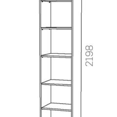 НМ 040.43 Х Шкаф для посуды "Оливия" фасад МДФ ПРАВЫЙ (Белое дерево/Дуб Сонома) | фото 2