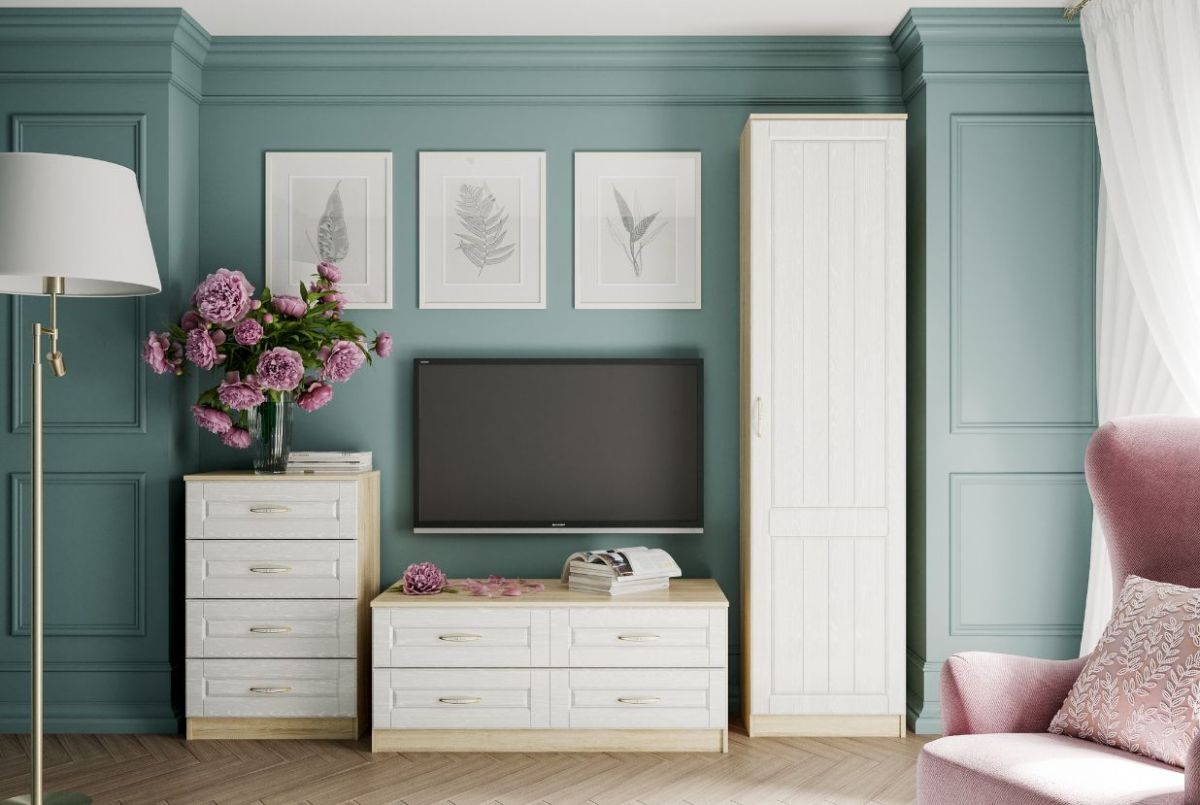 Гостиная Оливия Модульная (Белое дерево/Дуб Сонома) | фото 3