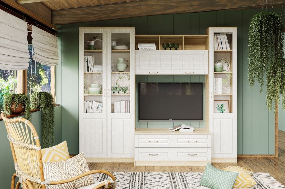 Гостиная Оливия Модульная (Белое дерево/Дуб Сонома) | фото 4