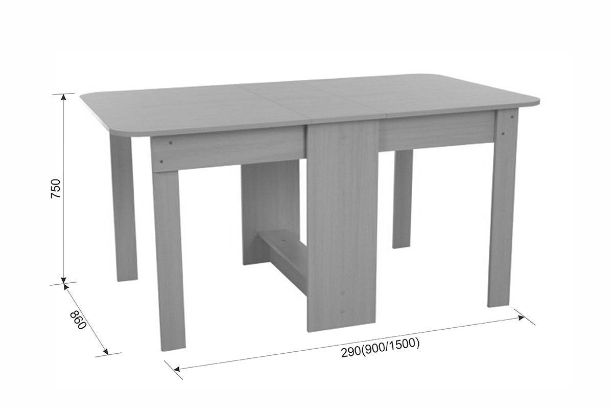 Стол-книжка раскладной ПВХ (дуб Сонома) | фото 2