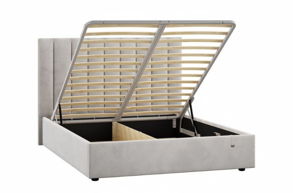 Кровать Ingrid 1600 с основанием и ПМ (Ультра Смог) Модель 312 | фото 2