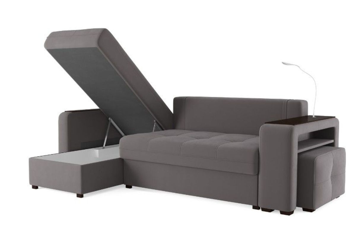 Диван-кровать угловой "SMART" 4 Б3-1Пф-2Т-Б4 СК (Velutto 19) | фото 3