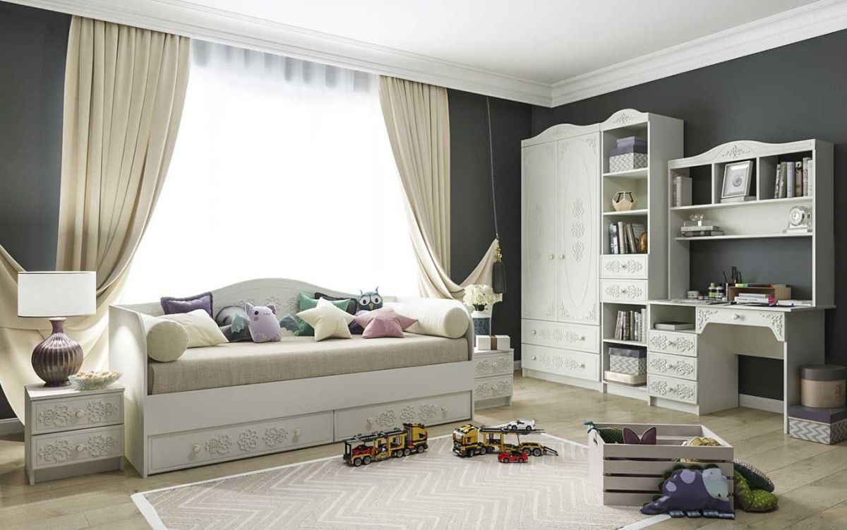 KI-KI СТД1070.1 Стол письменный (белый/белое дерево) | фото 3