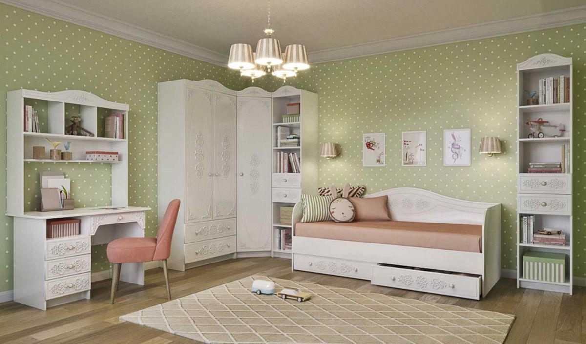 KI-KI СТД1070.1 Стол письменный (белый/белое дерево) | фото 4