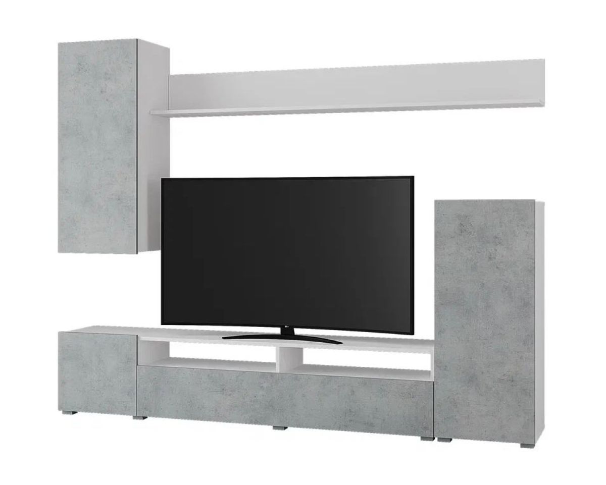 Гостиная Лира ЛДСП (Белый/Бетон) | фото 2