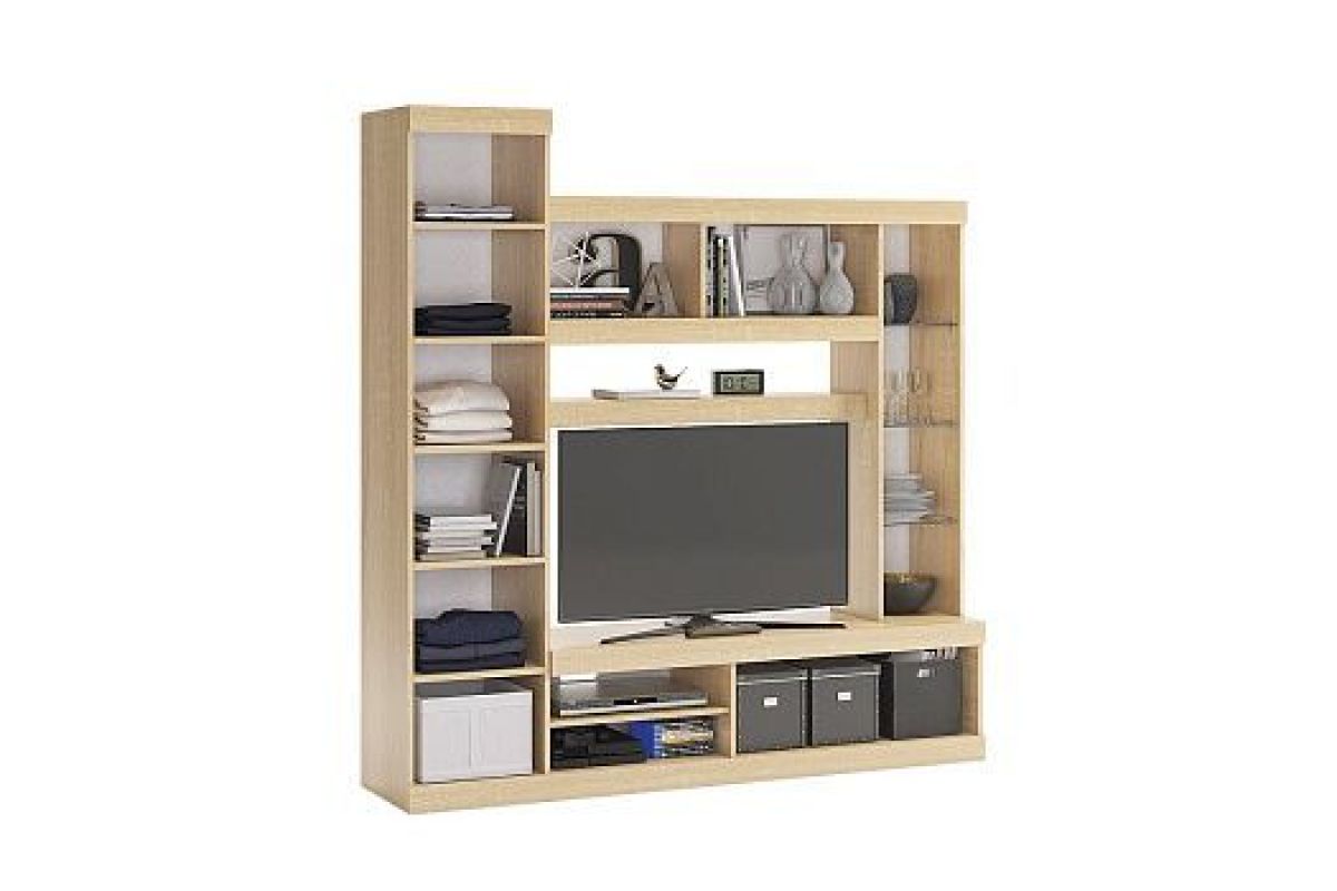 МАКСИ Мини-стенка дуб сонома/белое дерево | фото 3