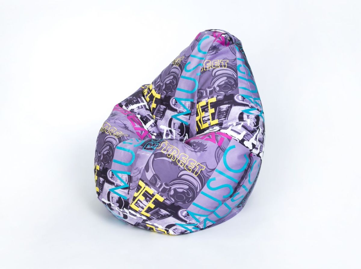 Кресло-мешок Груша Среднее (750*1200) Серия велюр "Принт" | фото 2