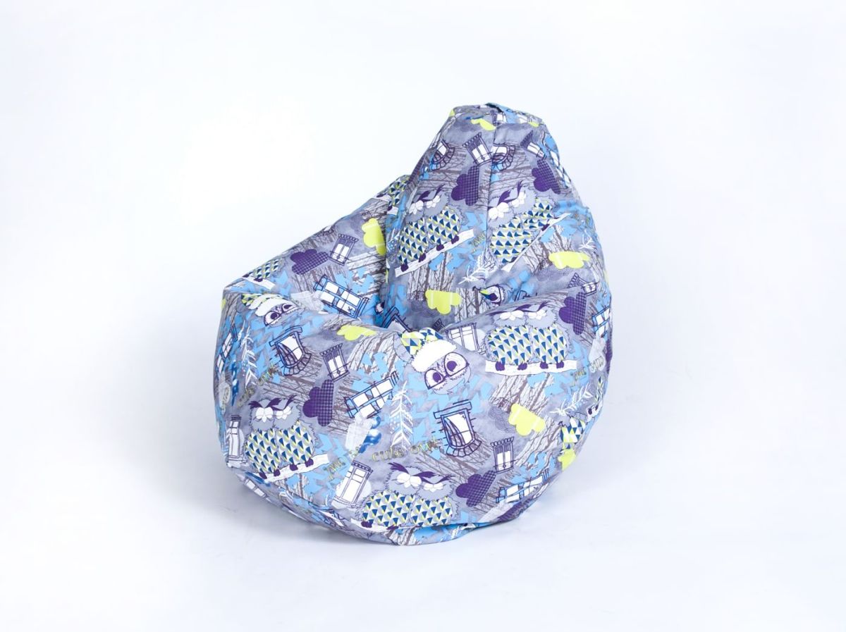 Кресло-мешок Груша Среднее (750*1200) Серия велюр "Принт" | фото 6