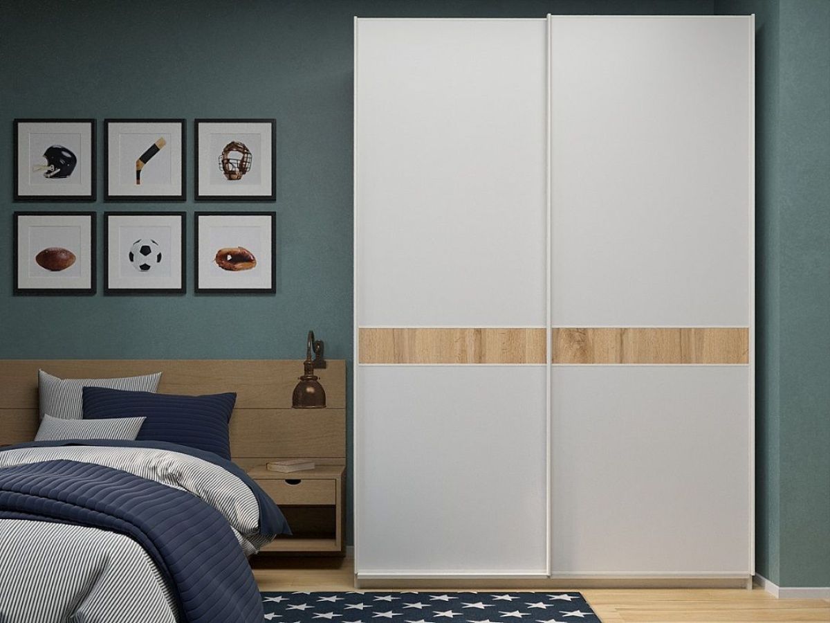 Шкаф-купе 1600 серии SOFT D6+D6+B2+PL3 (2 ящика+2штанги) профиль «Капучино» | фото 5