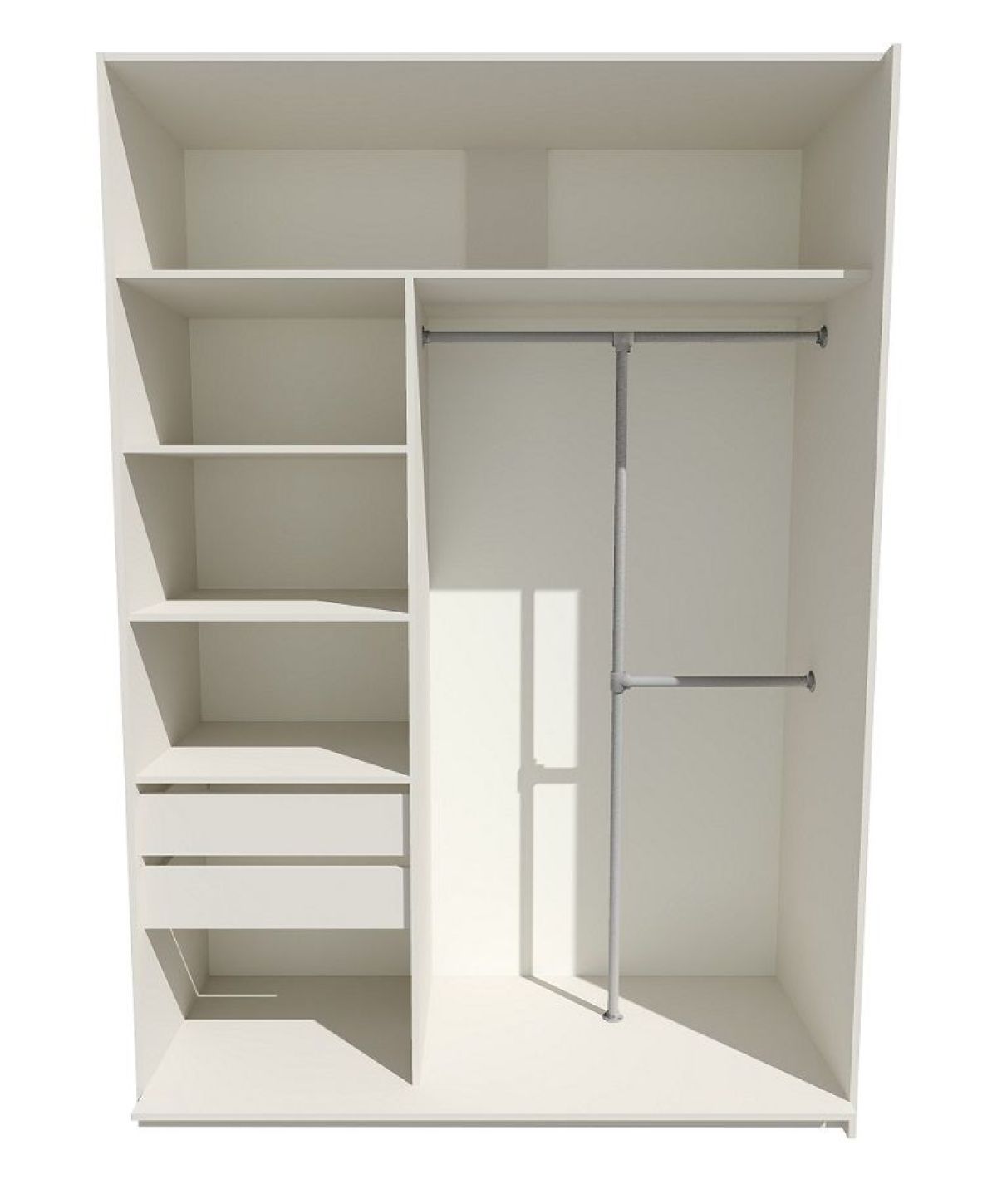 Шкаф-купе 1600 серии SOFT D8+D2+B2+PL4 (2 ящика+F обр.штанга) профиль «Капучино» | фото 3