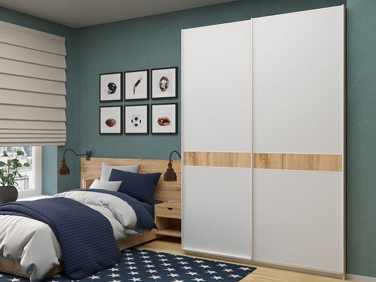 Шкаф-купе 1800 серии SOFT D6+D6+B2+PL3 (2 ящика+2штанги) профиль «Капучино» | фото 5