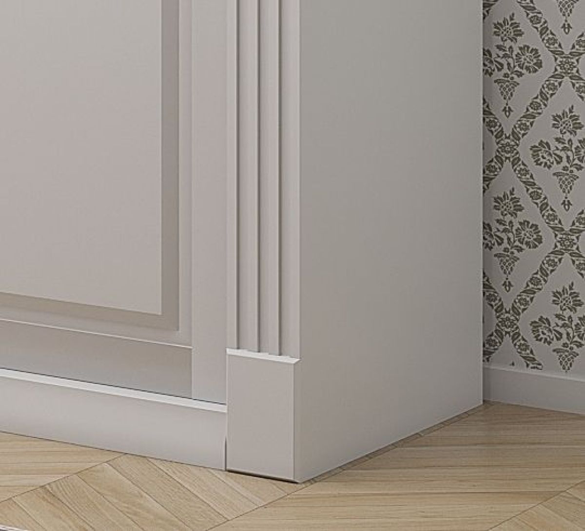 Шкаф-купе 1500 серии NEW CLASSIC K2+K2+B2+PL2(2 ящика+1 штанга+1 полка) профиль «Капучино» | фото 4