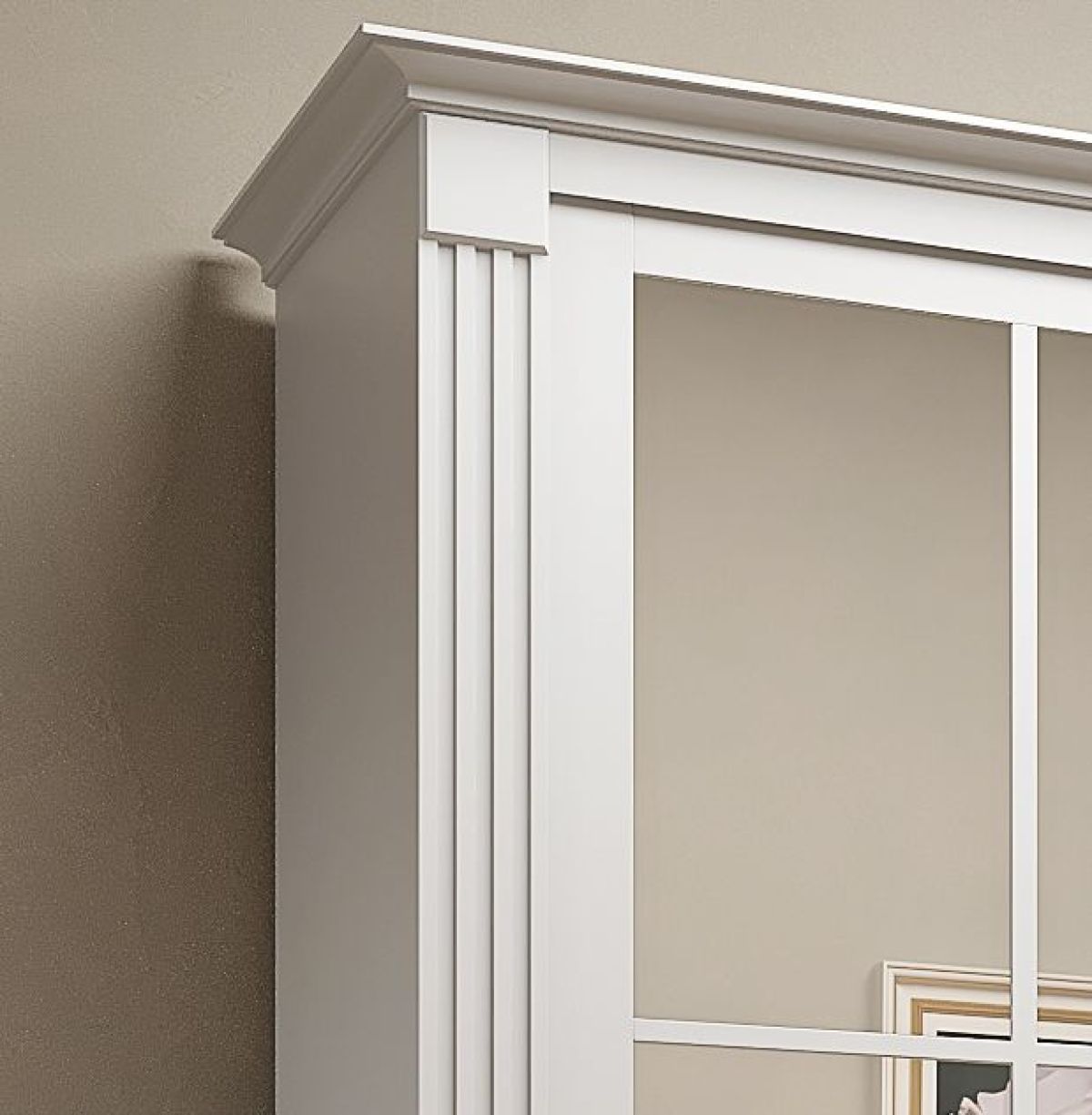 Шкаф-купе 1500 серии NEW CLASSIC K4+K4+B2+PL4 (2 ящика+F обр. штанга) профиль «Капучино» | фото 4