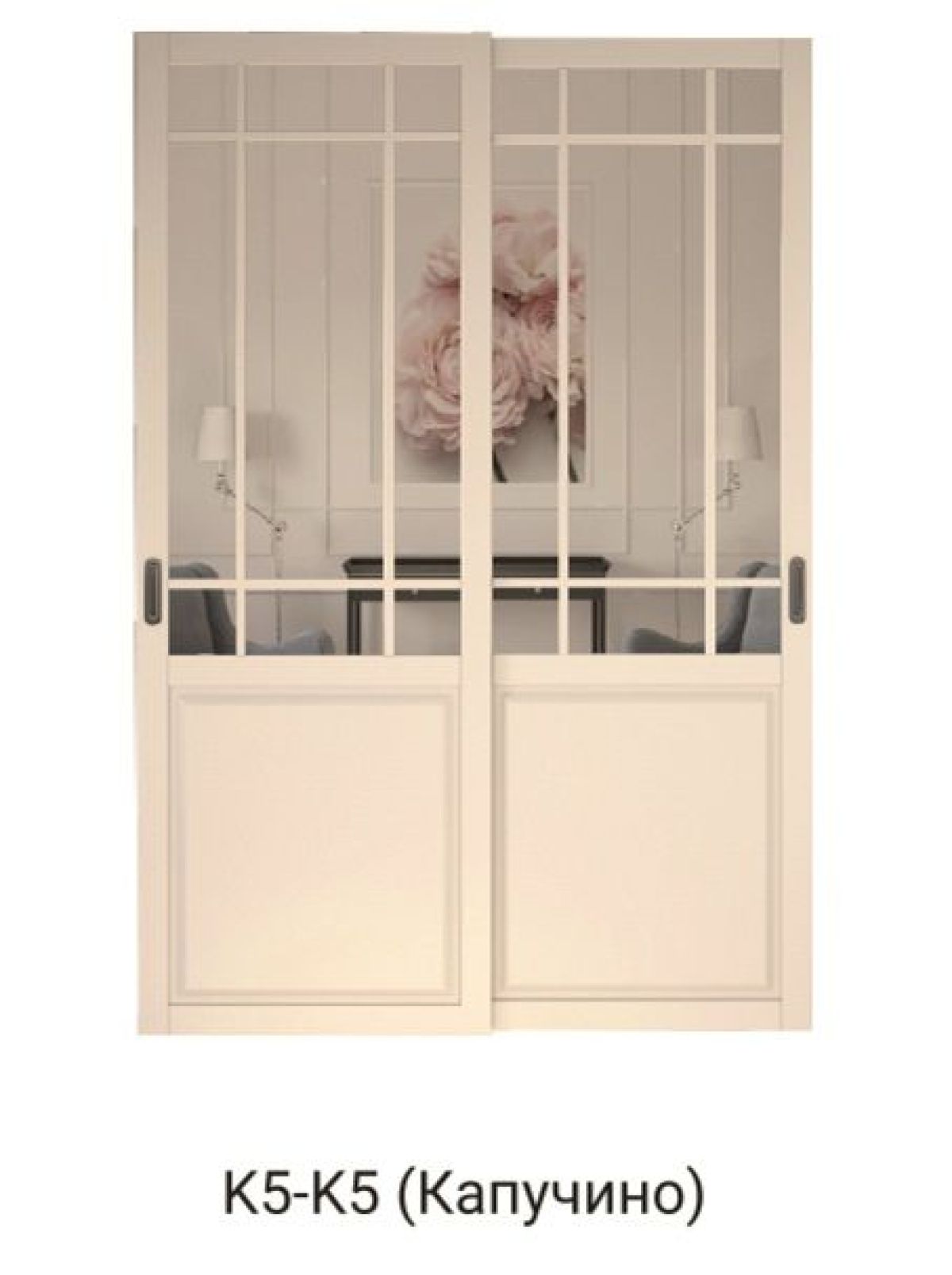 Шкаф-купе 1700 серии NEW CLASSIC K4+K4+B2+PL4 (2 ящика+F обр. штанга) профиль «Капучино» | фото 15