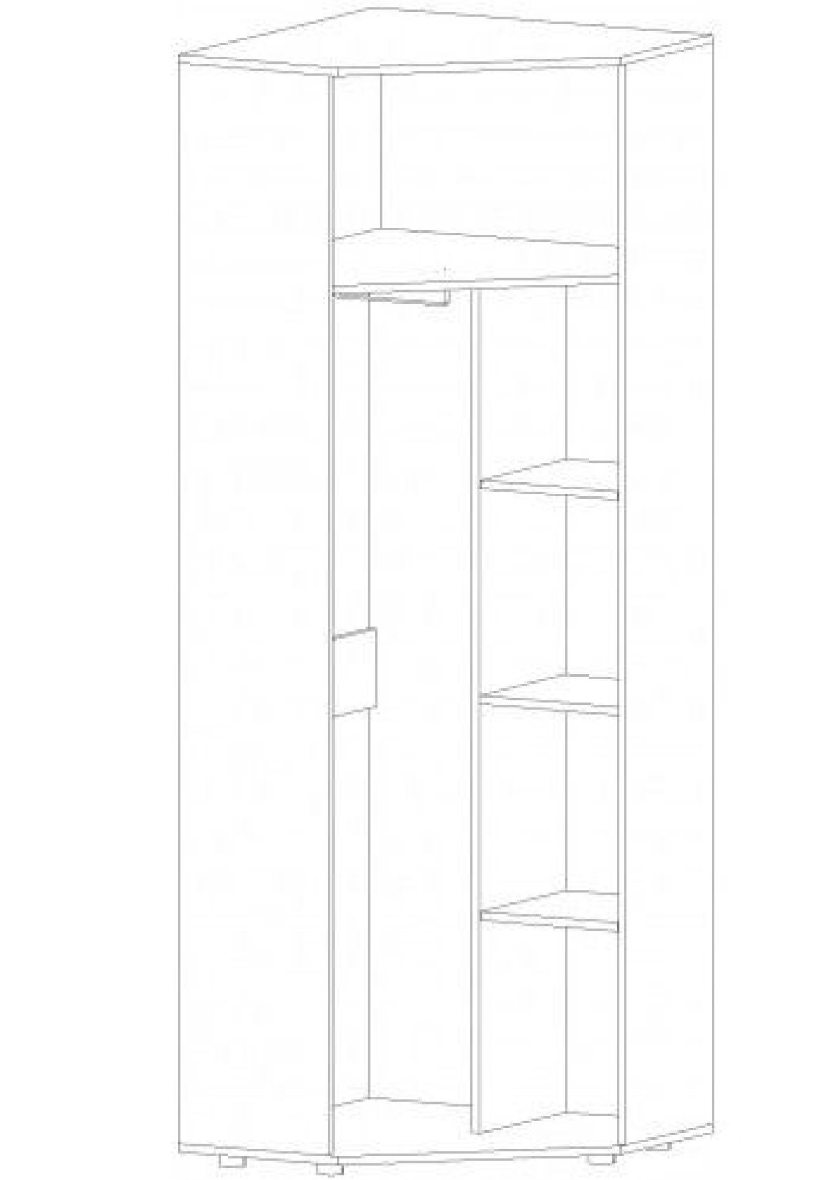 ИНФИНИТИ Шкаф угловой (дуб вотан/белый) | фото 2