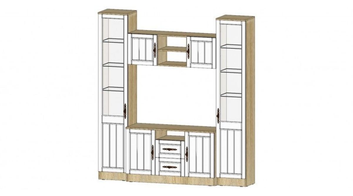 ВИКТОРИЯ Спальный гарнитур (модульный) сонома/белое дерево | фото 7