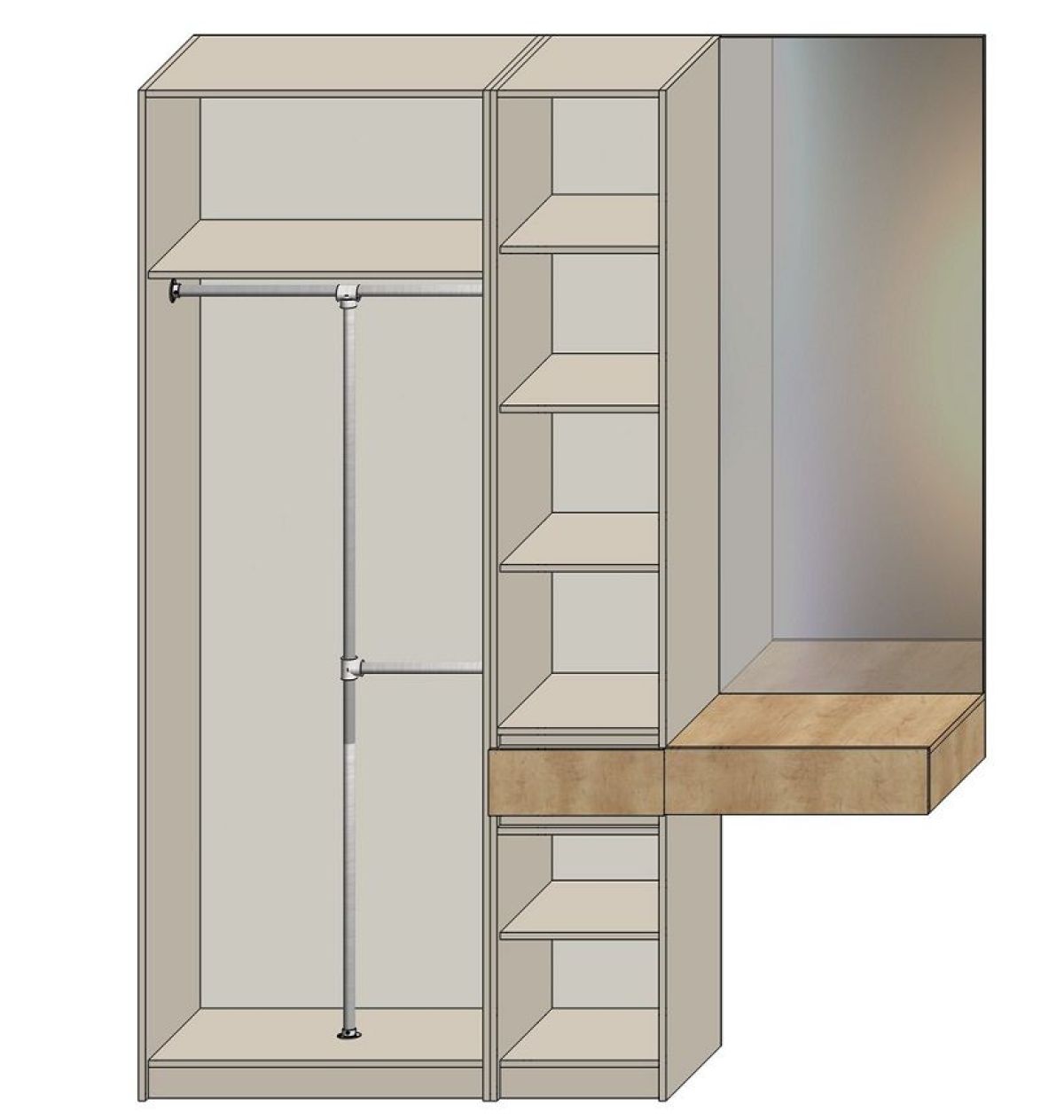 Прихожая Серый камень - Дуб Небраска натуральный (серии «ГЕСТИЯ») | фото 3