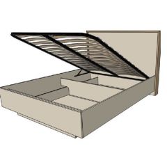 Спальня Серый камень + Кровать (серии «ГЕСТИЯ») Серый камень/Дуб Небраска натуральный | фото 3