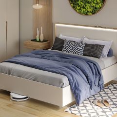 Спальня Серый камень + Кровать (серии «ГЕСТИЯ») Серый камень/Дуб Небраска натуральный | фото 2