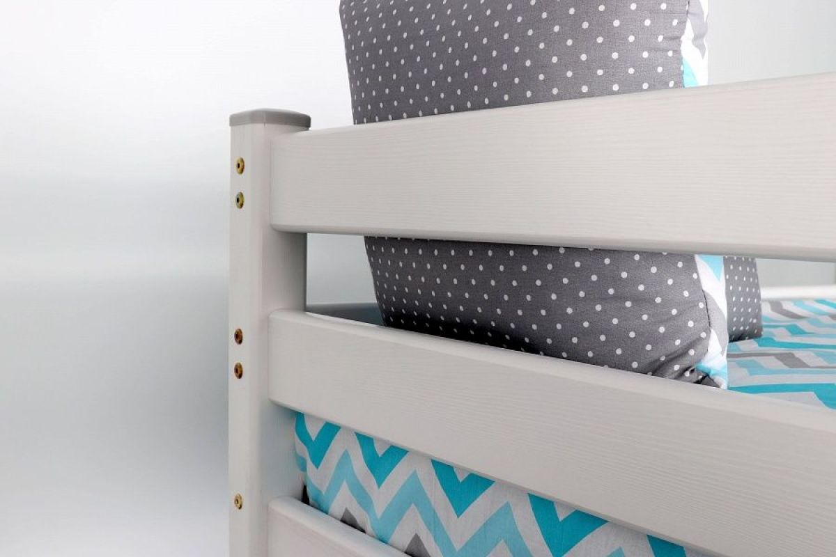 АДЕЛЬ Кровать двухъярусная с наклонной лестницей (белый) | фото 4