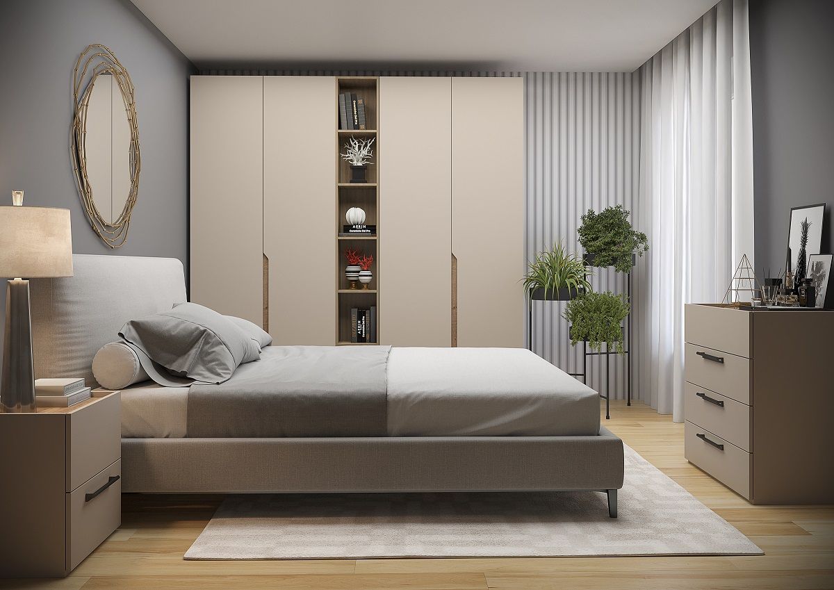 Шкаф СТАНДАРТ С1 без ящика серия "ГЕСТИЯ" (Светло-серый/Дуб Небраска натуральный) 800*520*2300 | фото 5