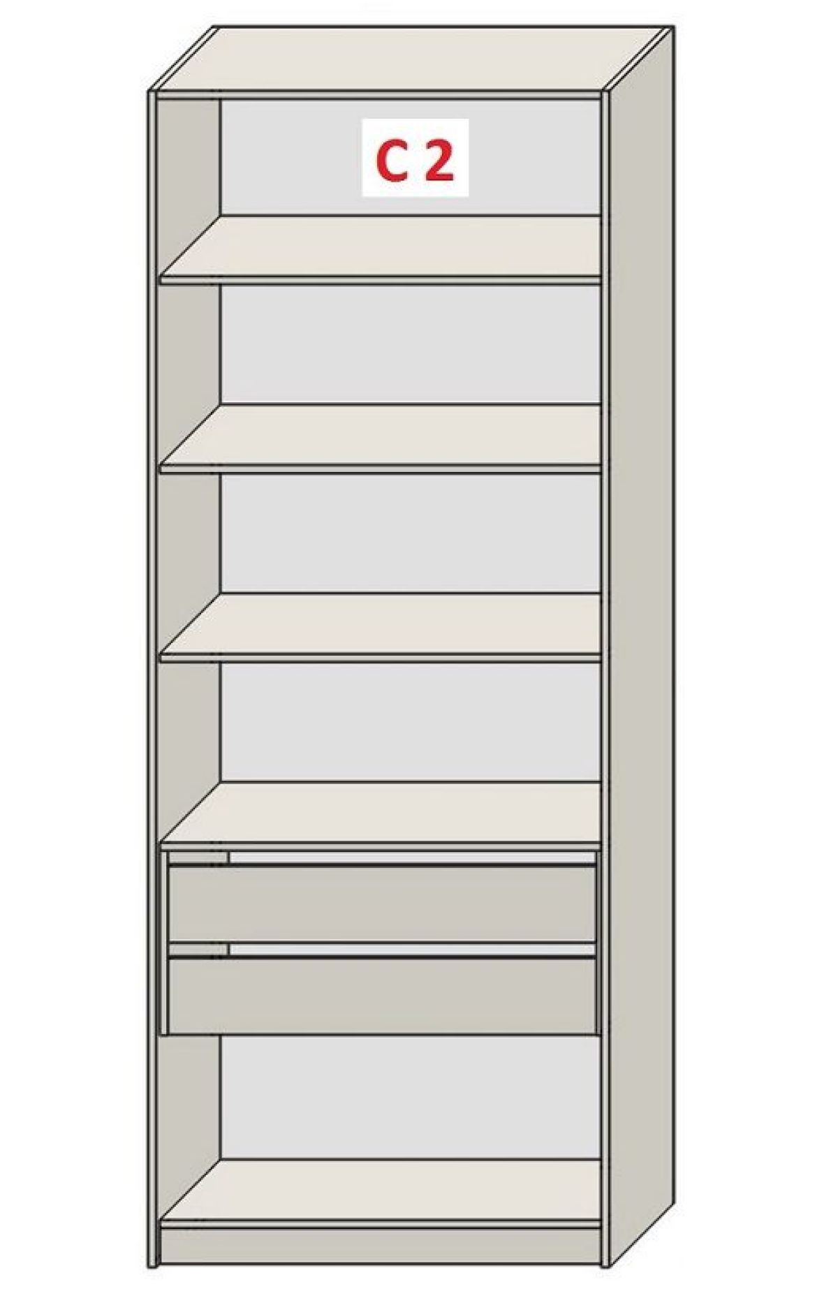 Шкаф СТАНДАРТ С1 без ящика серия "ГЕСТИЯ" (Бежевый песок/Дуб Небраска натуральный ) 800*520*2300 | фото 6