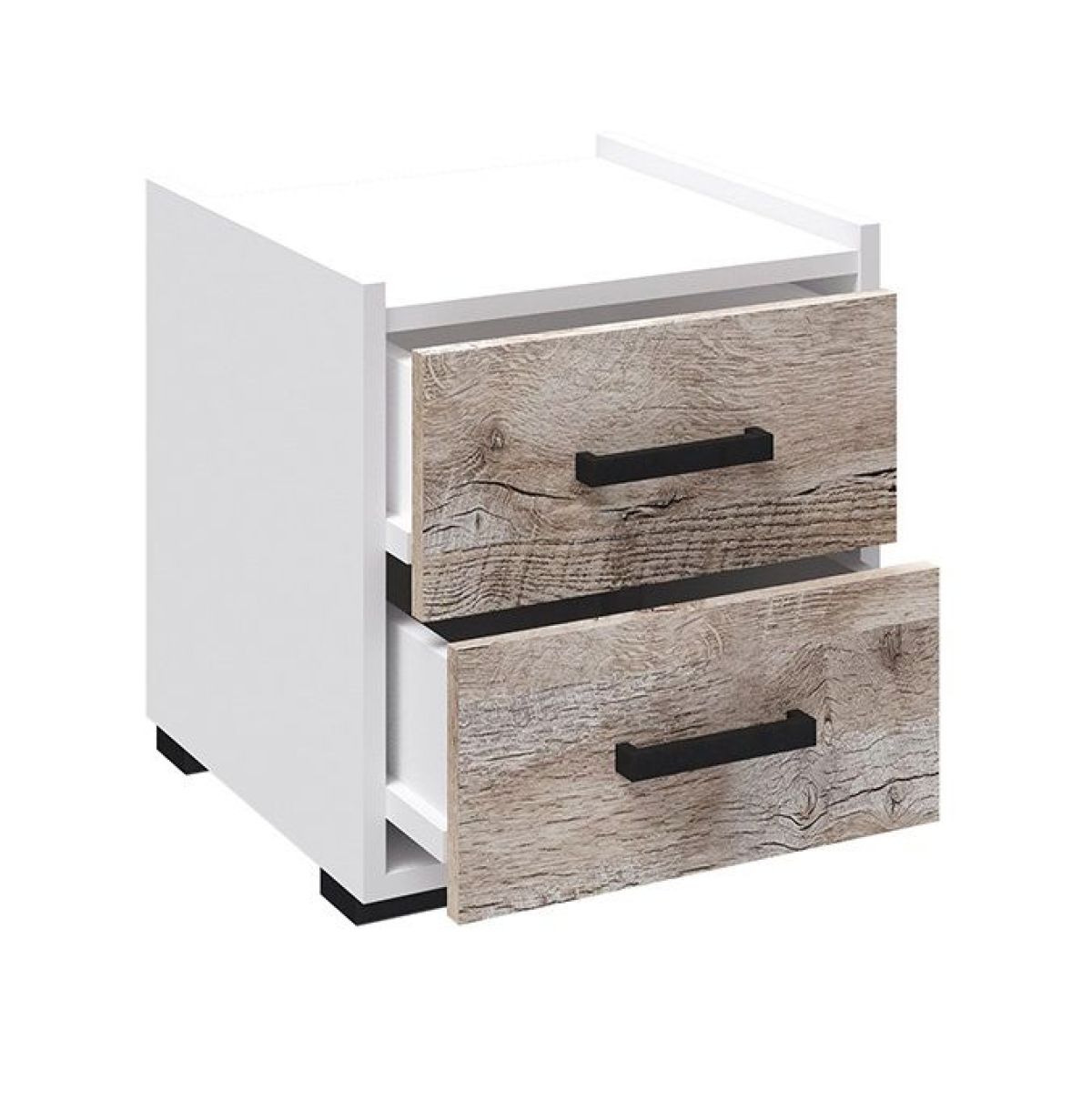 Спальня Соната Тумба прикроватная (Белый/Дуб юкон) | фото 2