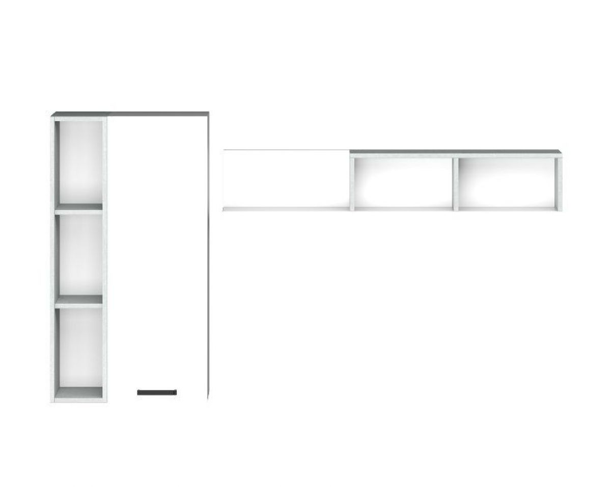 Навесные модули Эльза (Бетонный Камень/Белый) | фото 3