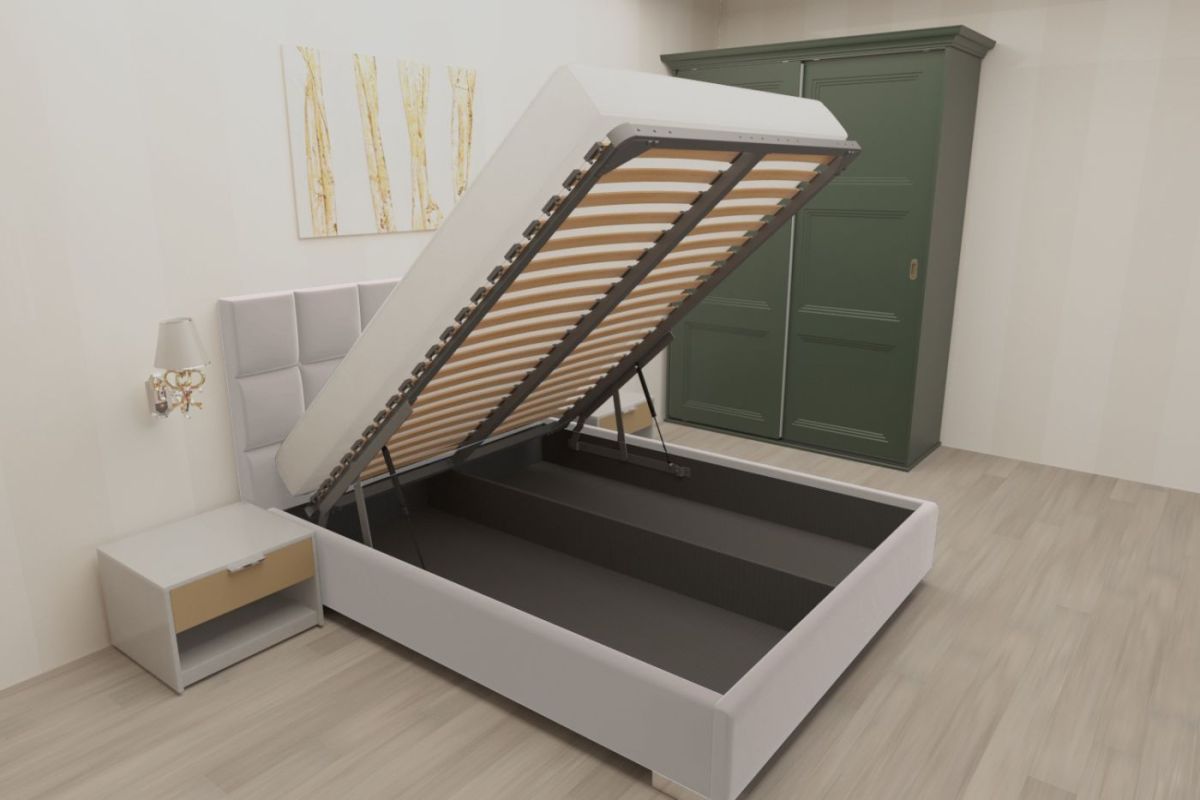 Кровать Асти интерьерная +основание/ПМ/бельевое дно (200х200) | фото 2