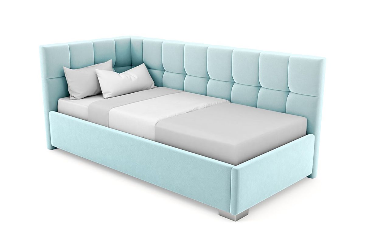 Кровать угловая Мия интерьерная +основание/ПМ/бельевое дно (80х200) | фото 21