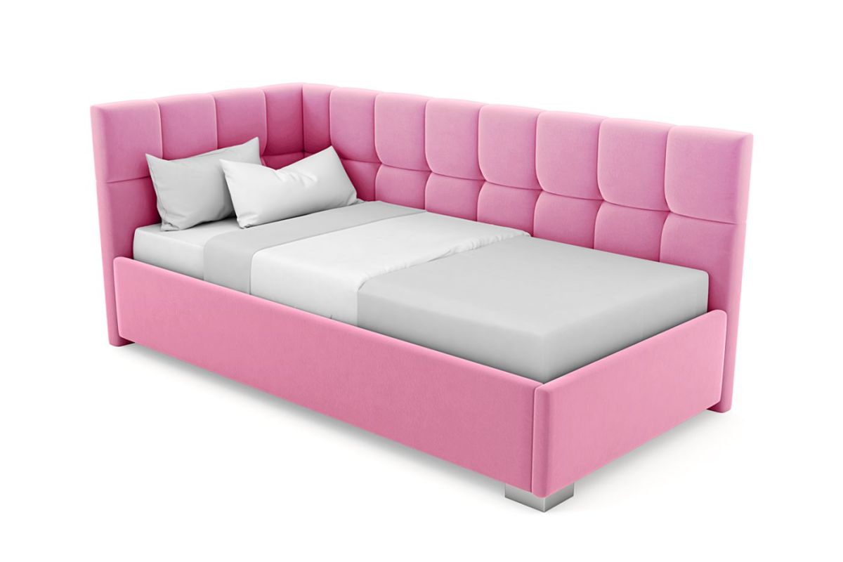 Кровать угловая Мия интерьерная +основание/ПМ/бельевое дно (90х200) | фото 15