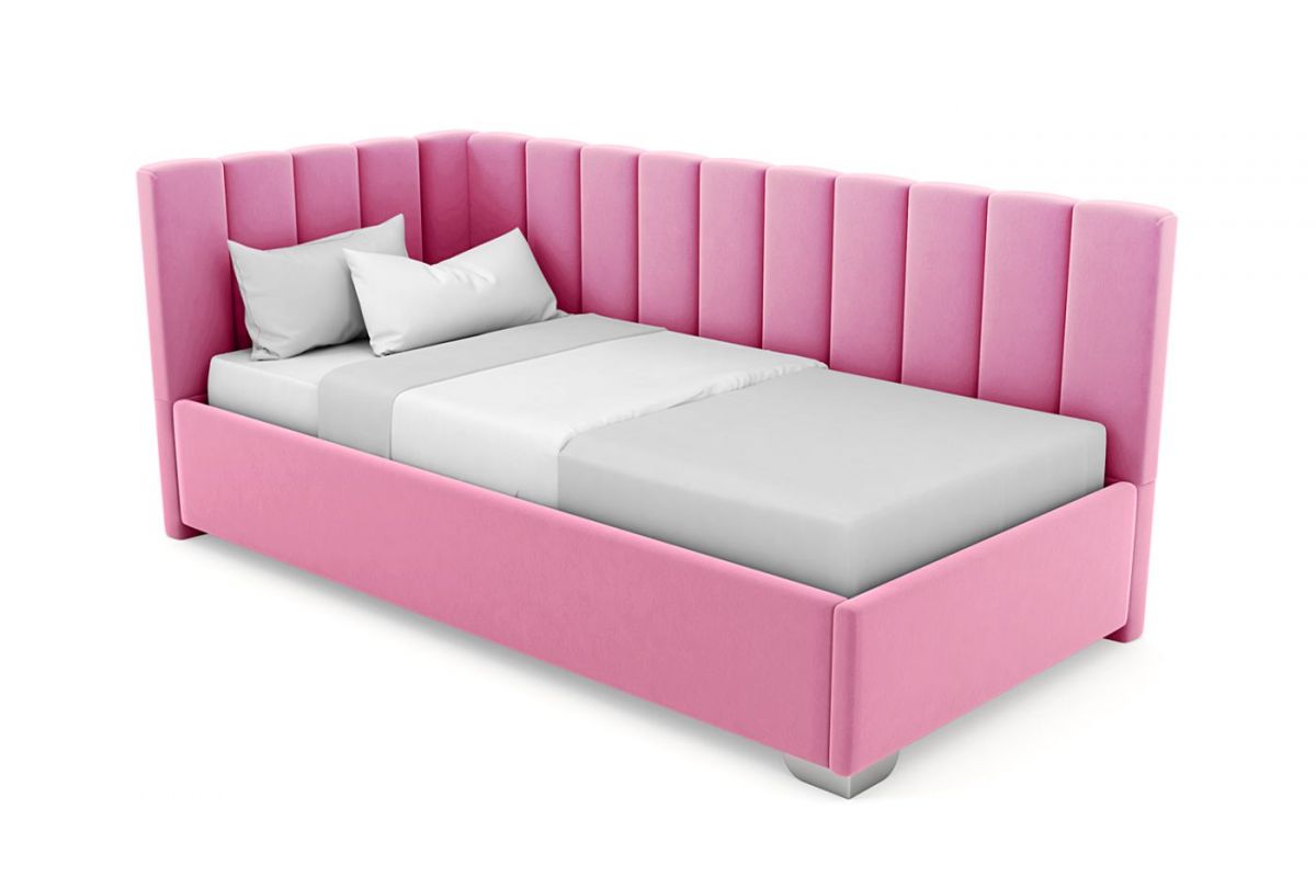 Кровать угловая Хлоя интерьерная +основание (120х200) | фото 12