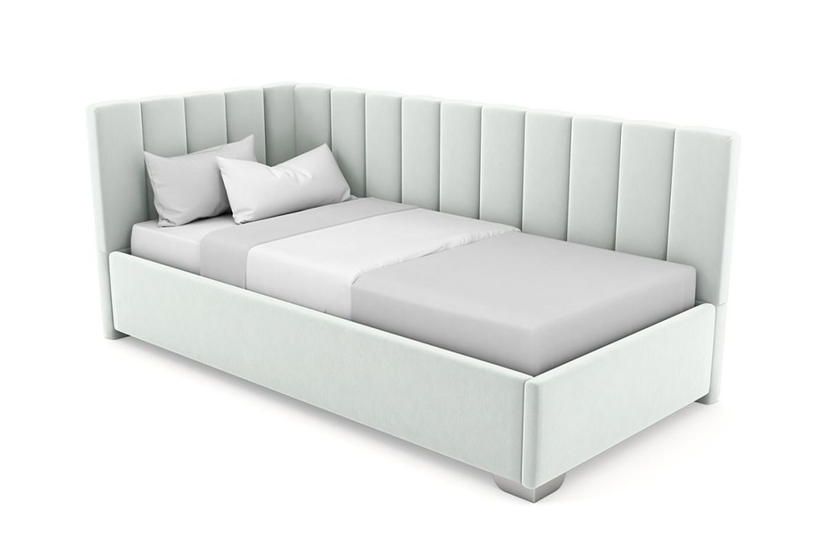 Кровать угловая Хлоя интерьерная +основание/ПМ/бельевое дно (120х200) | фото 8