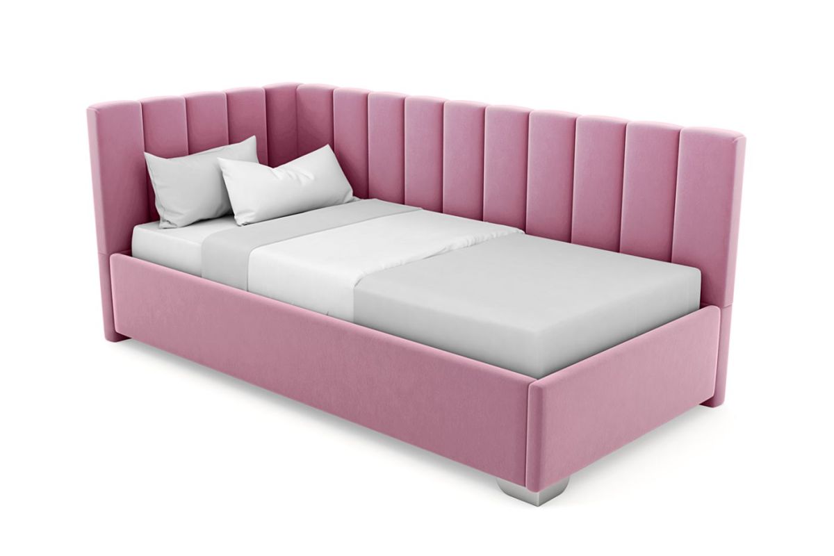 Кровать угловая Хлоя интерьерная +основание/ПМ/бельевое дно (120х200) | фото 9