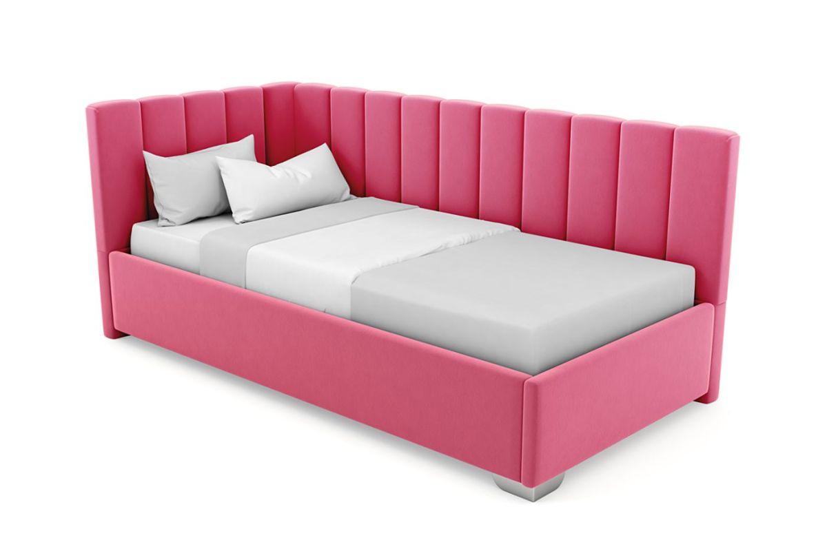 Кровать угловая Хлоя интерьерная +основание/ПМ/бельевое дно (120х200) | фото 15